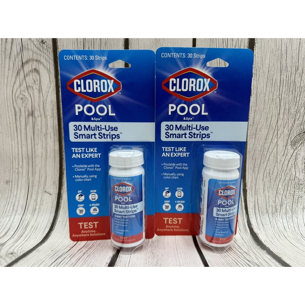 2-Pack‎ Clorox Pool&Spa Multi-Use Smart Strips Test Kit 30 Strips Each